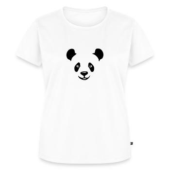panda teddy bär gesicht kopf süß niedlich - Frauen Premium Bio T-Shirt - Weiß - Vorne - AI Model Female 172 dark (172cm)