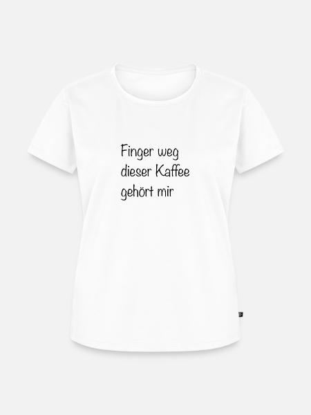 Finger weg - Frauen Premium Bio T-Shirt - Weiß