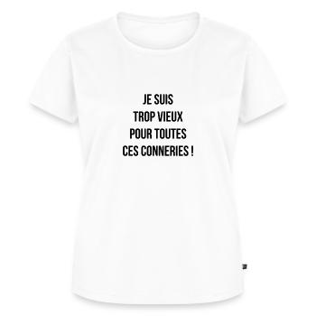 Cinema / Film / Zitat / TV-Serie - Frauen Premium Bio T-Shirt - Weiß - Vorne - AI Model Female 172 dark (172cm)