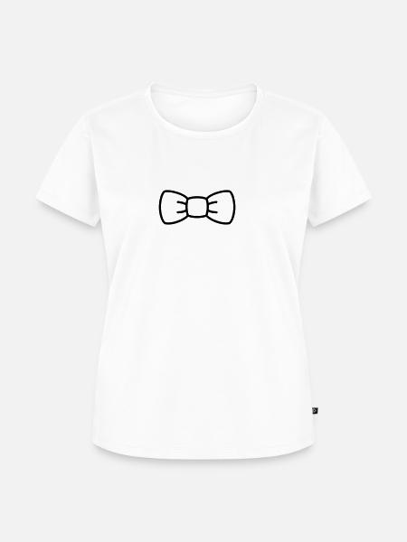 Minimale Fliege - Frauen Premium Bio T-Shirt - Weiß