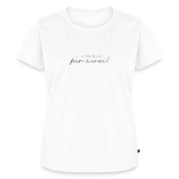 Ich esse jetzt für zwei - Frauen Premium Bio T-Shirt - Weiß - Vorne - AI Model Female 172 dark (172cm)