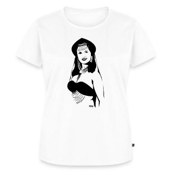 Naima Legends Collection - Frauen Premium Bio T-Shirt - Weiß - Vorne - AI Model Female 172 dark (172cm)