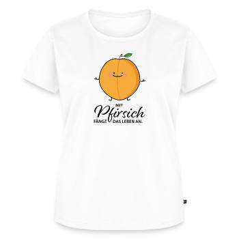Mit vierzig - Frauen Premium Bio T-Shirt - Weiß - Vorne - AI Model Female 172 dark (172cm)