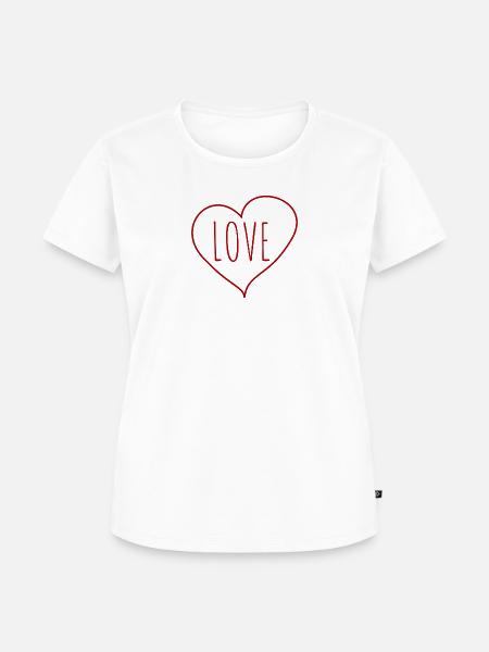 Liebesherz - Frauen Premium Bio T-Shirt - Weiß