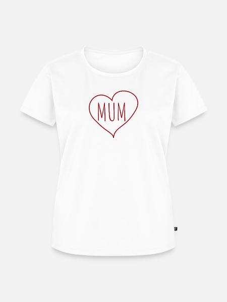 Mama-Herz - Frauen Premium Bio T-Shirt - Weiß