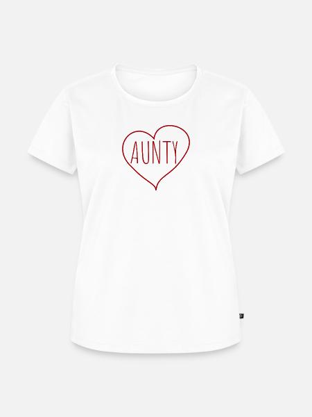 Tante Herz - Frauen Premium Bio T-Shirt - Weiß