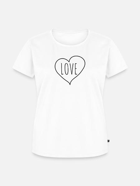 Liebesherz - Frauen Premium Bio T-Shirt - Weiß