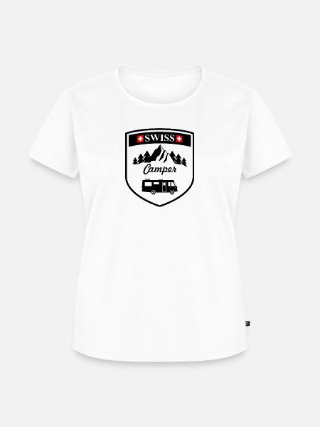 Integral Swiss Camper schwarz - Frauen Premium Bio T-Shirt - Weiß