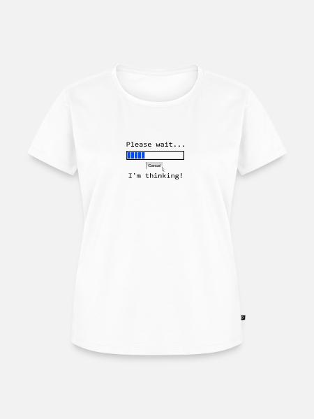 Ich denke nach - Frauen Premium Bio T-Shirt - Weiß