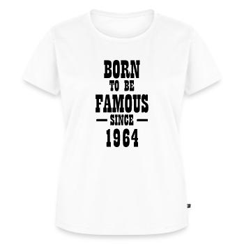 Born to be famous since 1964 - Women's Premium Organic T-shirt - white - Front - AI Model Female 172 dark (172cm)