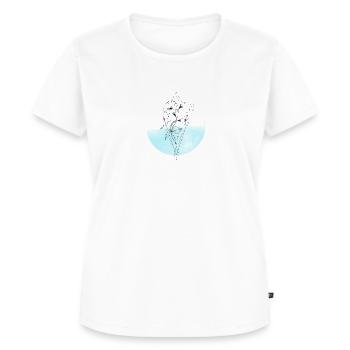Fleurs Géométrique Minimal Moderne - T-shirt Premium bio Femme - blanc - Devant - AI Model Female 172 dark (172cm)