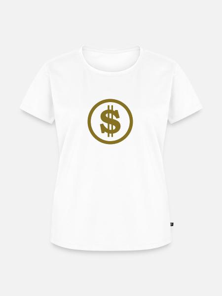 dollar - Frauen Premium Bio T-Shirt - Weiß