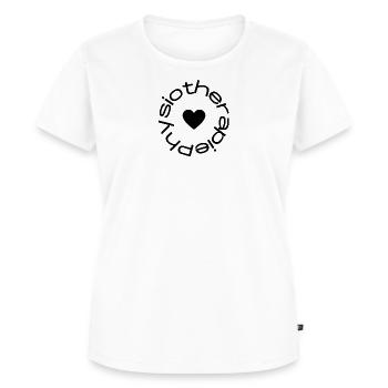 Fisioterapia con cuore - outfit per fisioterapisti - Maglietta ecologica premium da donna - bianco - Fronte - AI Model Female 172 dark (172cm)