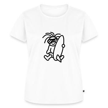 baby__surfer_1c - Frauen Premium Bio T-Shirt - Weiß - Vorne - AI Model Female 172 dark (172cm)