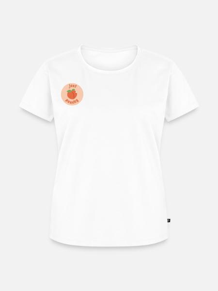 Nur pfirsichfarben - Frauen Premium Bio T-Shirt - Weiß