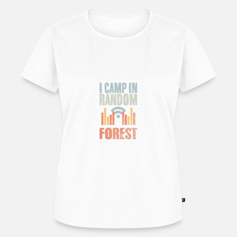 Retro I Camp In Random Forest Data Science A Data - Women's Premium Organic T-shirt - white