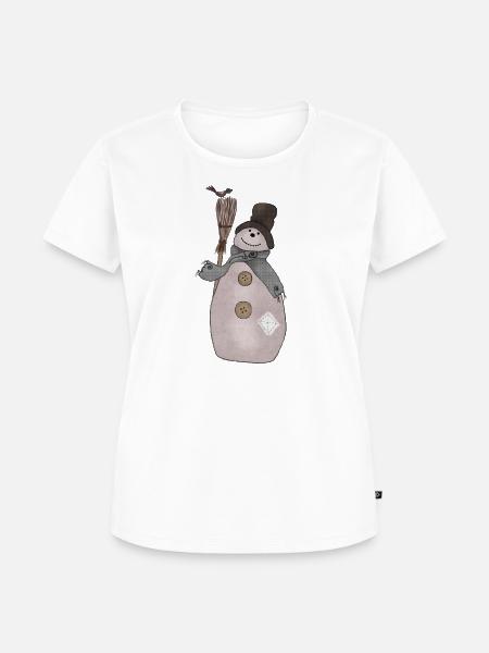 Schaebiger_Schneemann - Frauen Premium Bio T-Shirt - Weiß