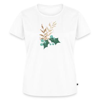 Mistelzweig und Stachelbeere - Frauen Premium Bio T-Shirt - Weiß - Vorne - AI Model Female 172 dark (172cm)