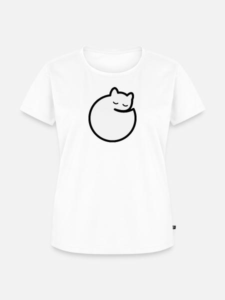 Calm Cat - Frauen Premium Bio T-Shirt - Weiß