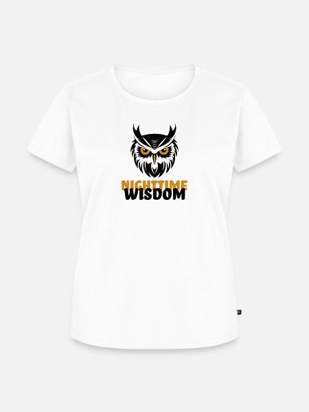 Nighttime Wisdom - Frauen Premium Bio T-Shirt - Weiß