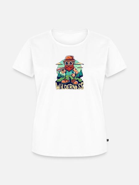 Wilderness - Man - Frauen Premium Bio T-Shirt - Weiß