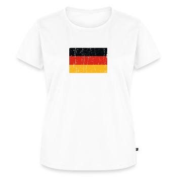 Drapeau allemand (Eckig) - T-shirt Premium bio Femme - blanc - Devant - AI Model Female 172 dark (172cm)