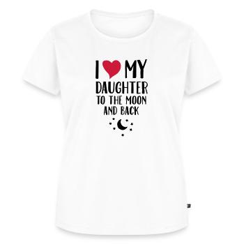 I Love (Heart) My Daughter To The Moon And Back - Women's Premium Organic T-shirt - white - Front - AI Model Female 172 dark (172cm)