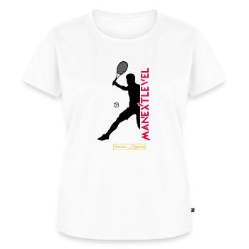 Légende du tennis - T-shirt Premium bio Femme - blanc - Devant - AI Model Female 172 dark (172cm)