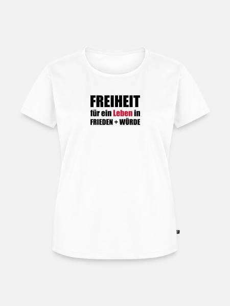Frieden Freiheit - Frauen Premium Bio T-Shirt - Weiß