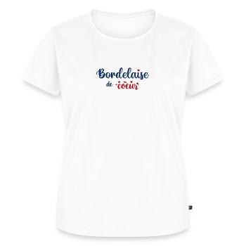 Bordelaise de coeur - T-shirt Premium bio Femme - blanc - Devant - AI Model Female 172 dark (172cm)