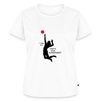 Volleyball - Frauen Premium Bio T-Shirt - Weiß - Vorne - AI Model Female 172 dark (172cm)