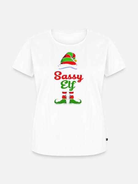 Elfe Elf Weihnachtsgeschenk Nervensäge - Frauen Premium Bio T-Shirt - Weiß
