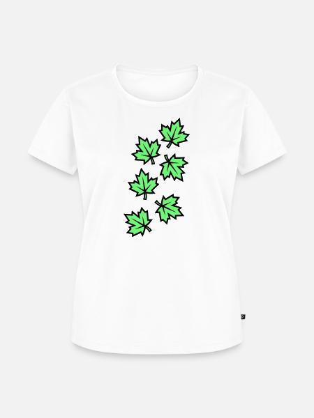 Ahornblatt Blätter Symbol - Frauen Premium Bio T-Shirt - Weiß