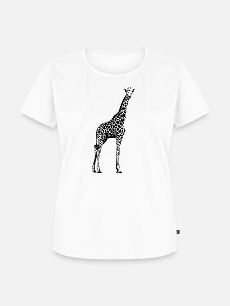 Giraffe Grafik - Frauen Premium Bio T-Shirt - Weiß