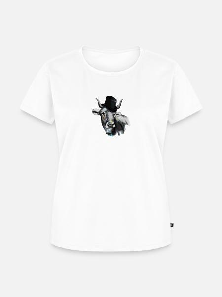 Zylinderkuh - Frauen Premium Bio T-Shirt -