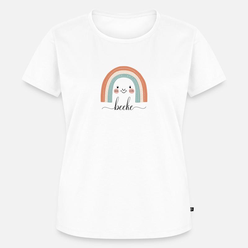Beeke! Rainbow, customizable - Women's Premium Organic T-shirt - white