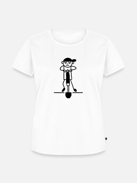 Straßenarbeiter mit Presslufthammer - Frauen Premium Bio T-Shirt - Weiß