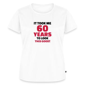 60 Years Birthday - Women's Premium Organic T-shirt - white - Front - AI Model Female 172 dark (172cm)