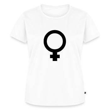 Weiblich Symbol - Frauen Premium Bio T-Shirt - Weiß - Vorne - AI Model Female 172 dark (172cm)