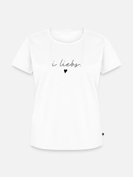 i liebs schriftzug - Frauen Premium Bio T-Shirt - Weiß