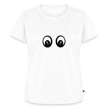 Augen - Frauen Premium Bio T-Shirt - Weiß - Vorne - AI Model Female 172 dark (172cm)