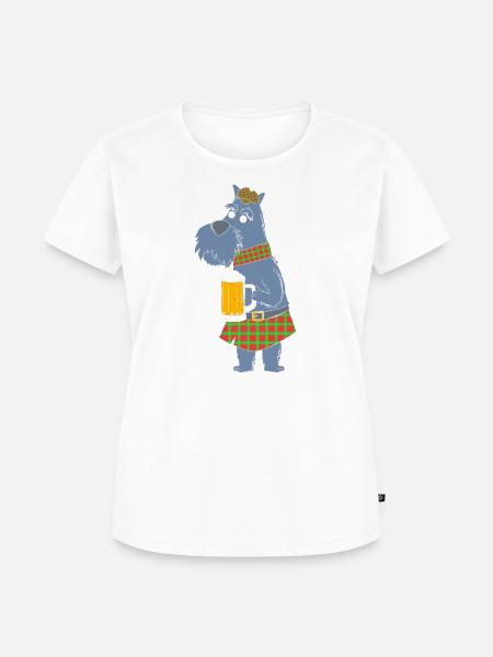 Scottish Terrier - Frauen Premium Bio T-Shirt - Weiß