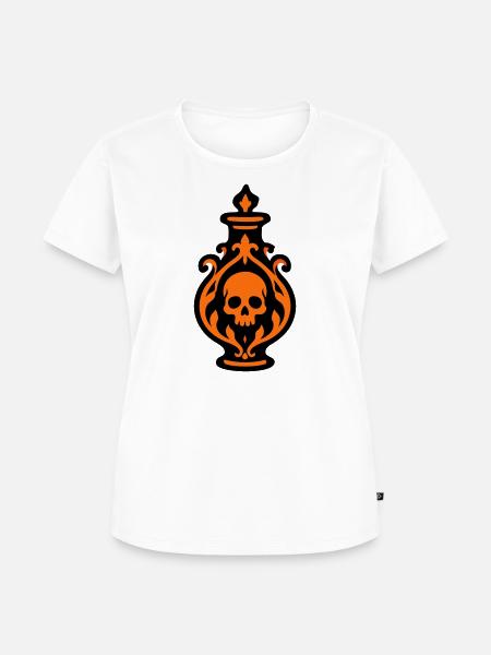 Totenkopf Giftflasche Grafik - Frauen Premium Bio T-Shirt - Weiß