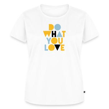 fais ce que tu aimes - T-shirt Premium bio Femme - blanc - Devant - AI Model Female 172 dark (172cm)