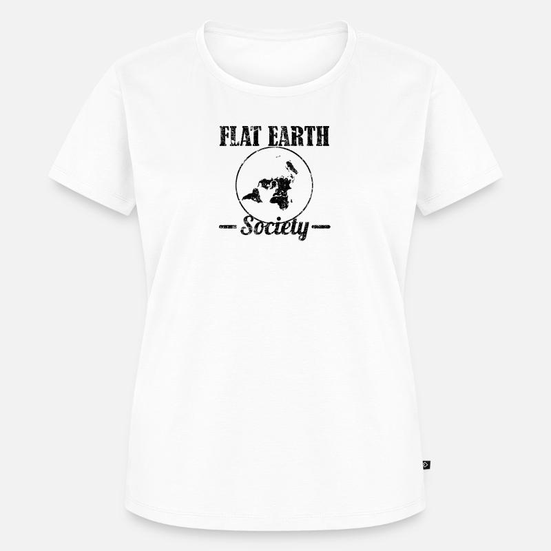 Flat Earth Society Earth Flat disk Earthers - Women's Premium Organic T-shirt - white