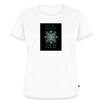 Winter vibes with snowflake ❄️ - Frauen Premium Bio T-Shirt - Weiß - Vorne - AI Model Female 172 dark (172cm)