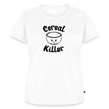 Fun chibi breakfast joke - Women's Premium Organic T-shirt - white - Front - AI Model Female 172 dark (172cm)