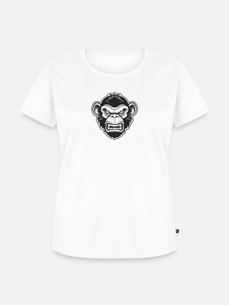 Monkey - Frauen Premium Bio T-Shirt - Weiß