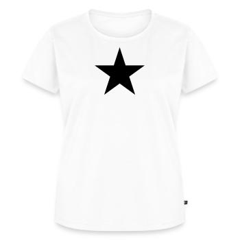 Schwarzer Stern, black star, Rock, Space, Heroes - Frauen Premium Bio T-Shirt - Weiß - Vorne - AI Model Female 172 dark (172cm)