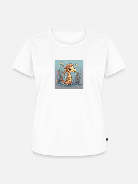 Seepferd / Seepferdchen - Frauen Premium Bio T-Shirt - Weiß